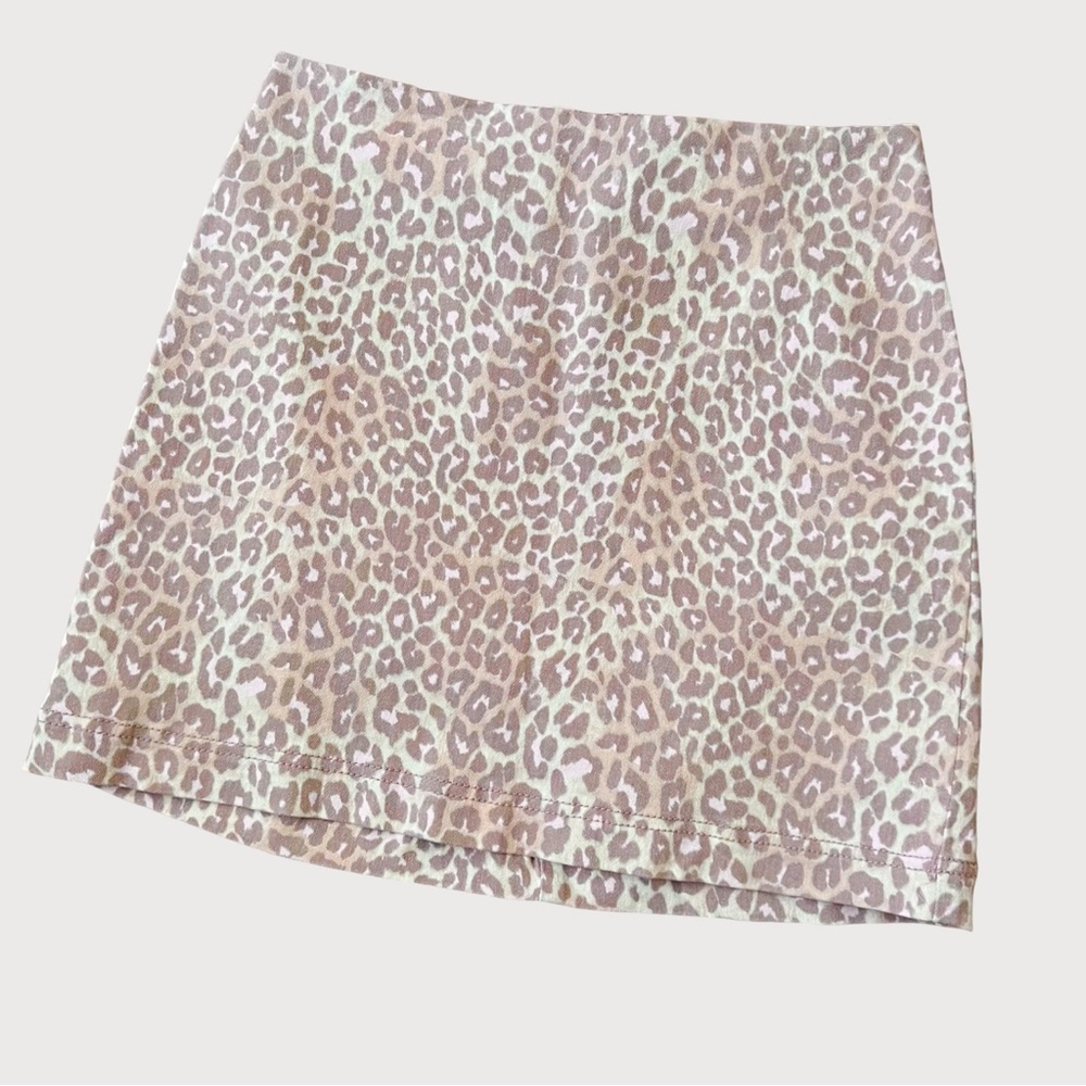 Wild Fable Mauve Pink Leopard Print Mini Skirt - Picture 1 of 6